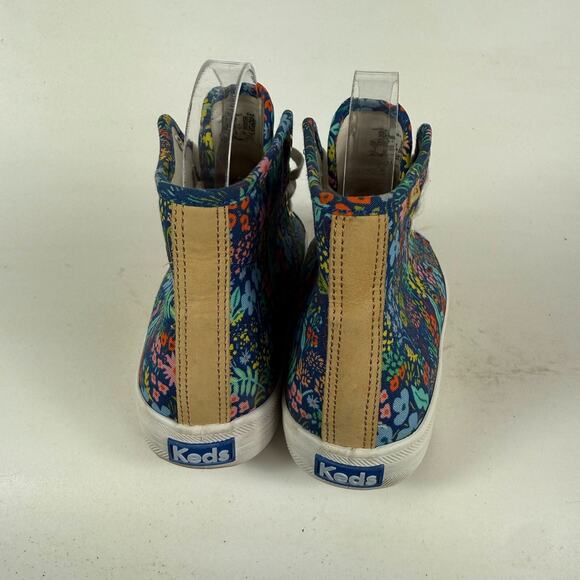 Keds x Rifle Paper Co. Kickstart Sneakers Women's 6 Blue Floral Athletic Shoes - Picture 7 of 10